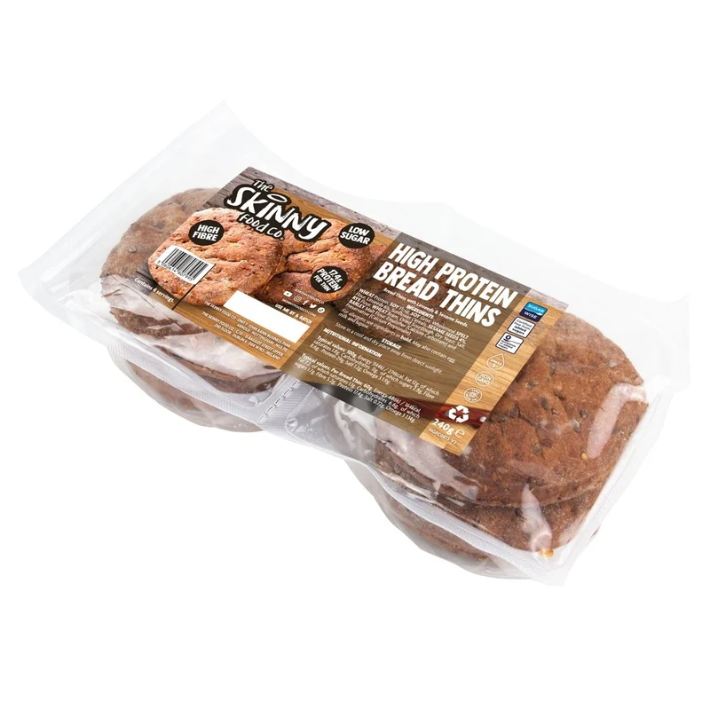 (Udsalg, tidligere bedst før, jan. 2026) Tynde, proteinrige brødbagels - 17 g protein pr. tynd - 4 x 60 g