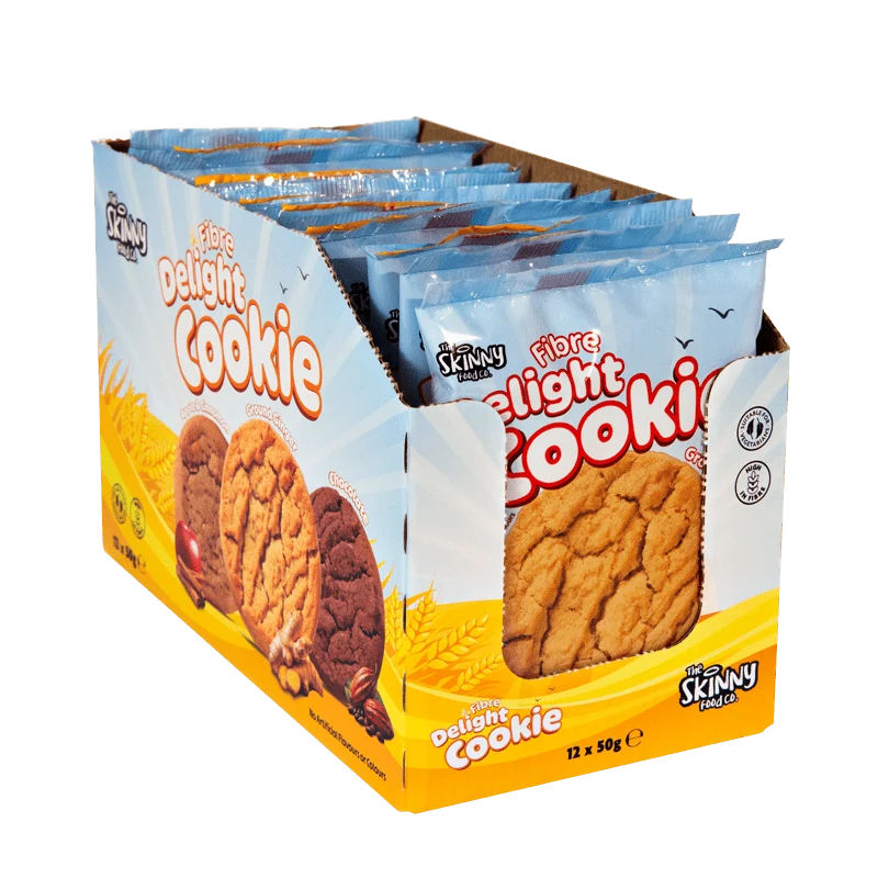 Skinny (HFSS-kompatibel) Ginger Fiber Delight Cookie 12 x 50 g