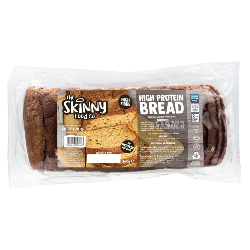 (Udsalg, bedst før 25. november) Tyndt proteinrigt flerkornsbrød 360 g - 14 g protein pr. portion