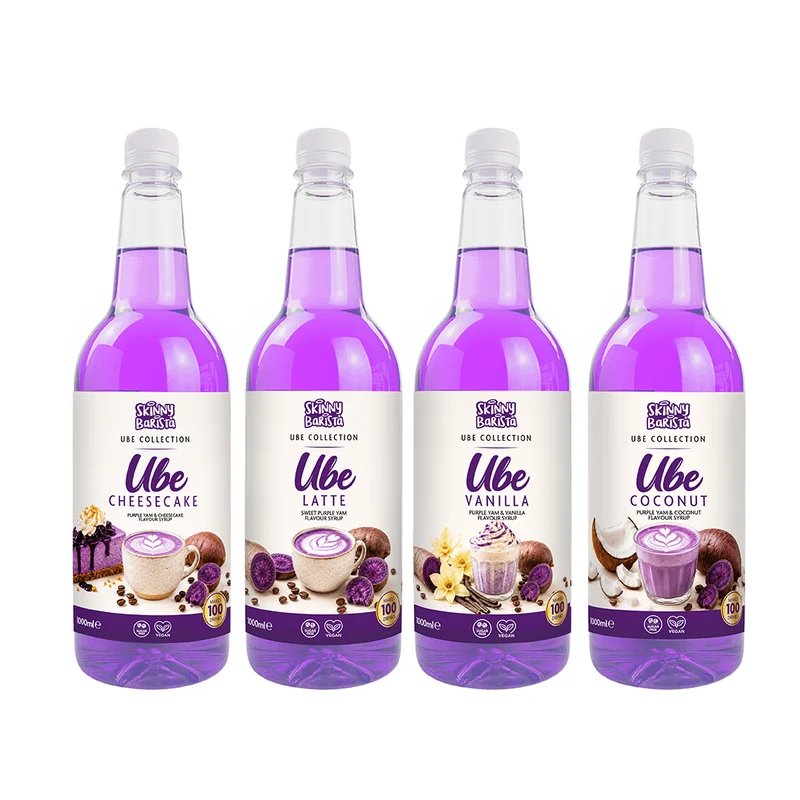 Skinny Barista Ultimate Ube kaffesirup-kollektion – 4 x 1 liter