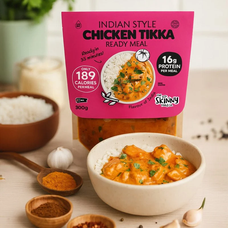 20 x Skinny Indian Chicken Tikka 189 Kalorien Fertiggericht - 300g