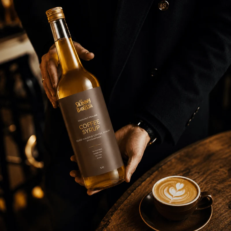 Premium Skinny Barista Hasselnøddesmag Kaffesirup - 1 Liter