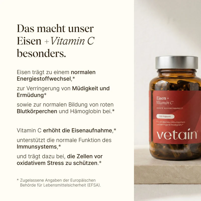 Eisen + Vitamin C (120 Kapseln)