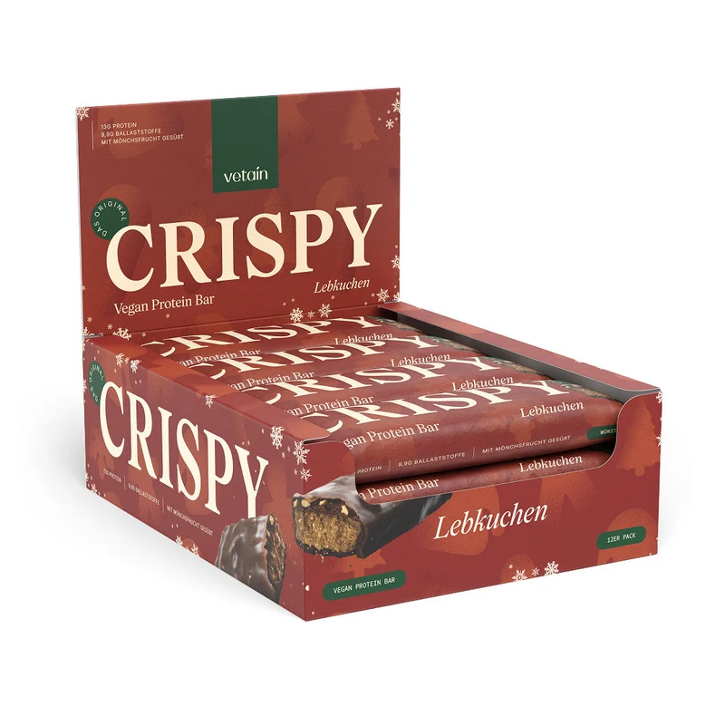CRISPY veganer Proteinriegel - 12er Pack