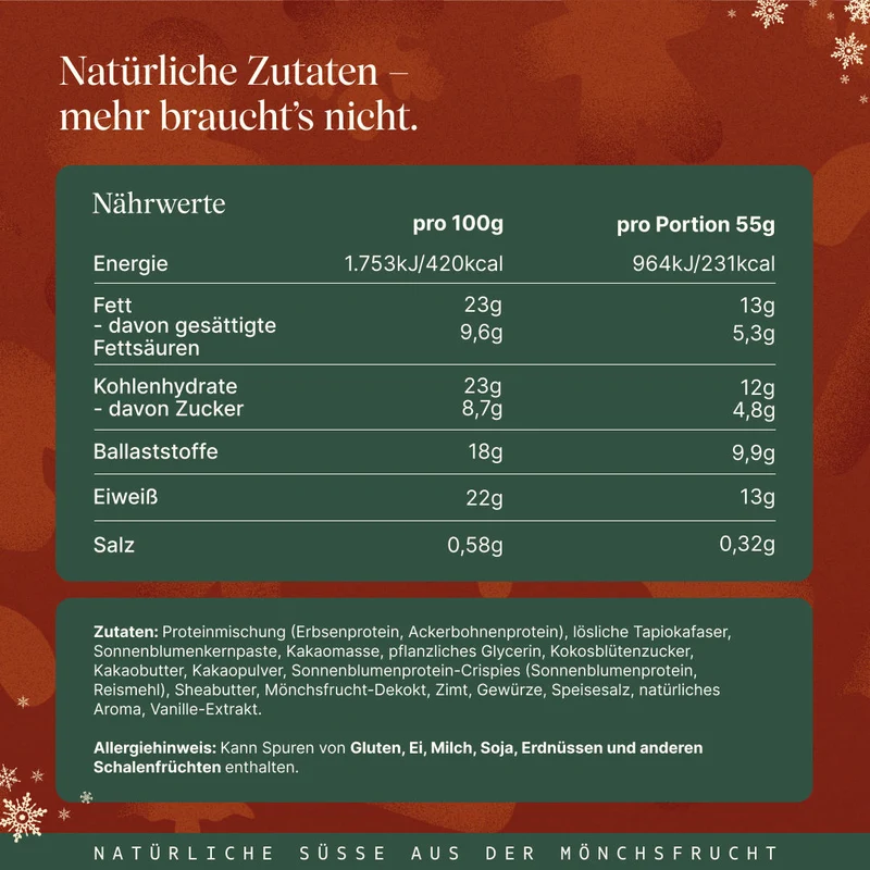 CRISPY veganer Proteinriegel - Lebkuchen (12er Pack)