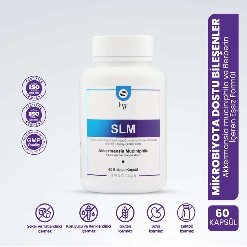 SLM Akkermansia Muciniphila & Garcinia Cambogia Extract (60 Plantaardige Capsules)