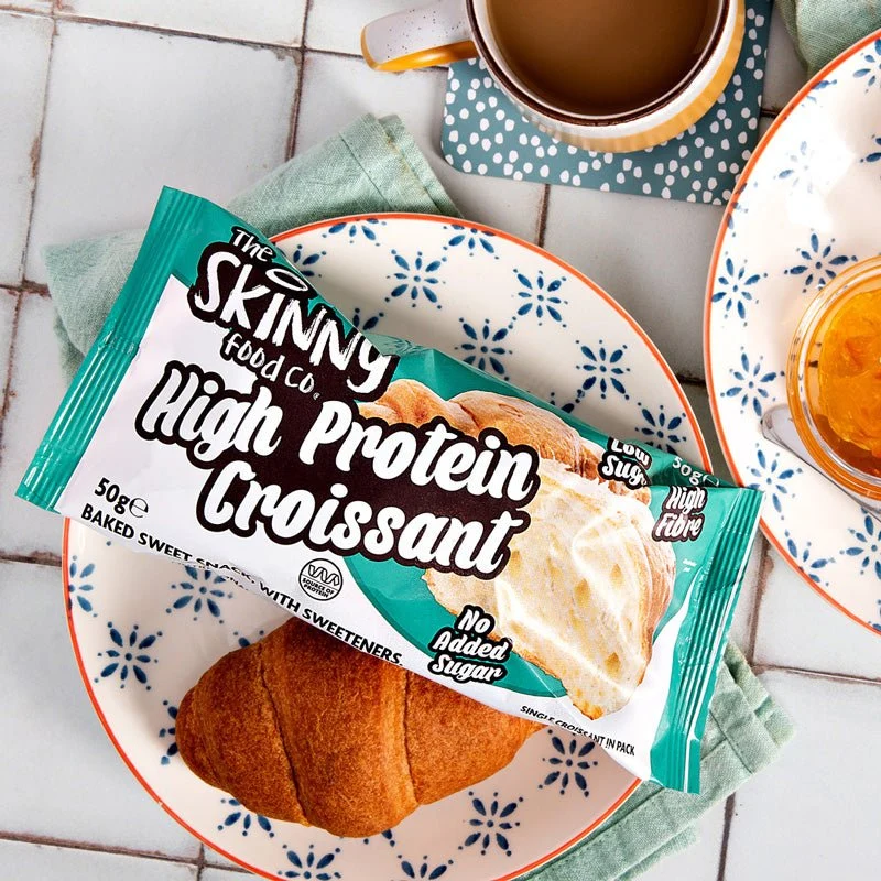 (Abverkauf, Mindesthaltbarkeitsdatum überschritten: 26. April) Skinny Food Co High Protein Croissants 50 g