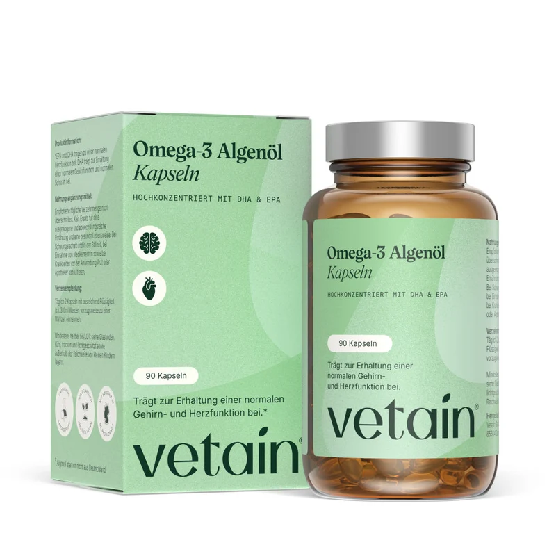 Omega 3 vegan - Algenöl (90 Kapseln)
