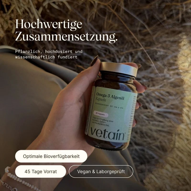 Omega 3 vegan - Algenöl (90 Kapseln)
