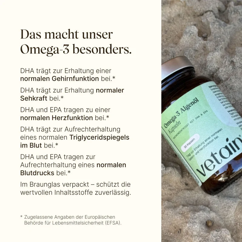 Omega 3 vegan - Algenöl (90 Kapseln)