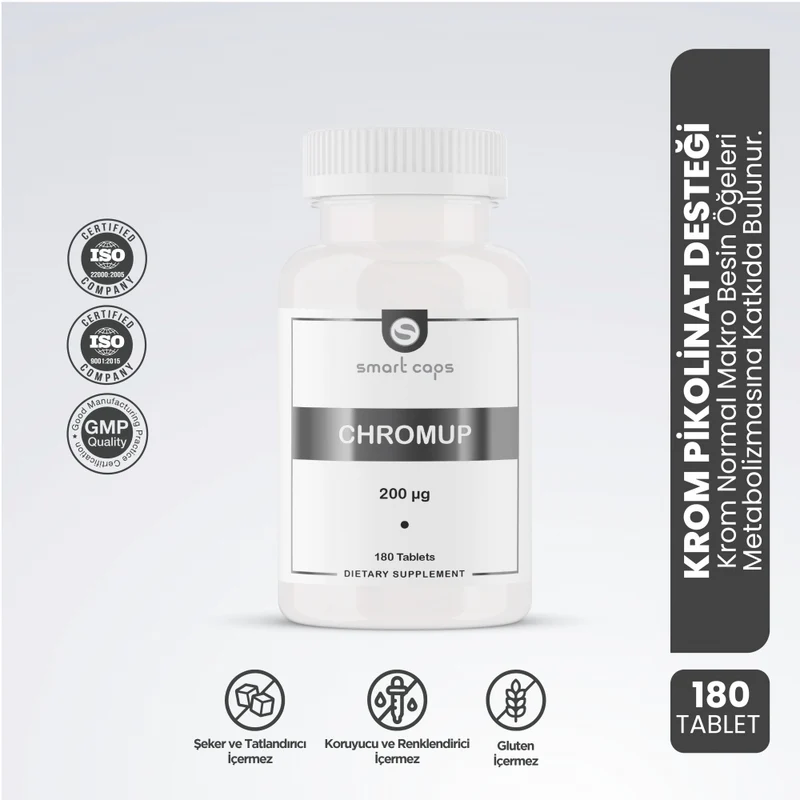 Smart Caps Chromup - Chroom Picolinaat 200 mcg (180 tabletten)