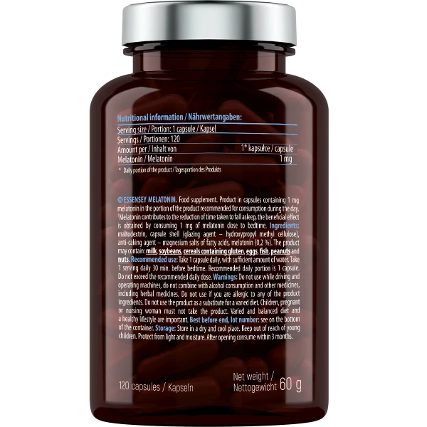 Essensey® MELATONIN 1mg (120 Kapseln)