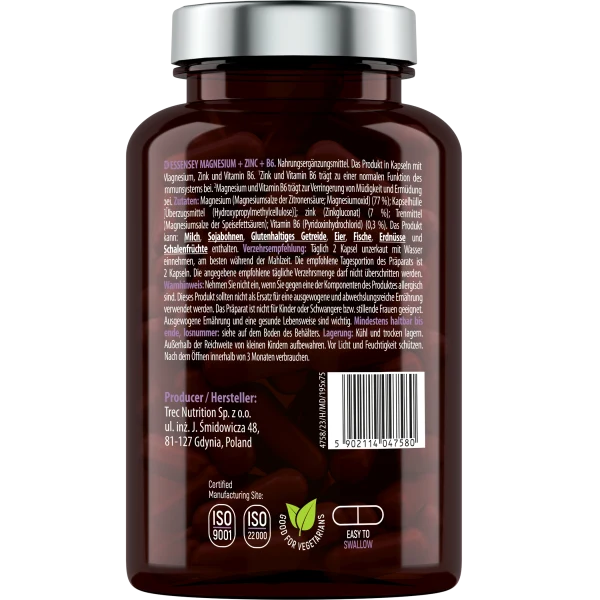 Essensey® MAGNESIUM + ZINC + B6 (120 Kapseln)