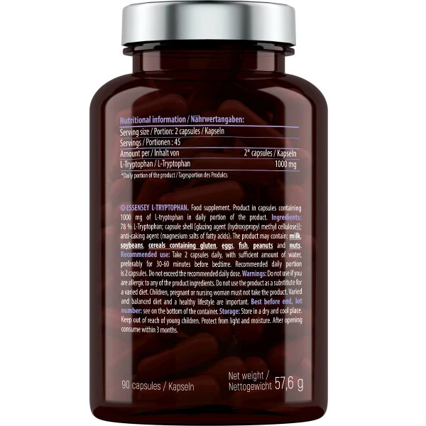 Essensey® L-TRYPTOPHAN 1000mg (90 Kapseln)
