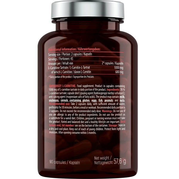 Essensey® L-CARNITINE 1000mg (90 Kapseln)