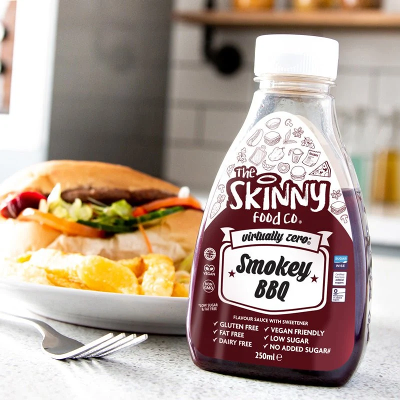Etui Smokey BBQ Virtually Zero© Calorie Skinny Sauce - 425 ml x 6 enheder