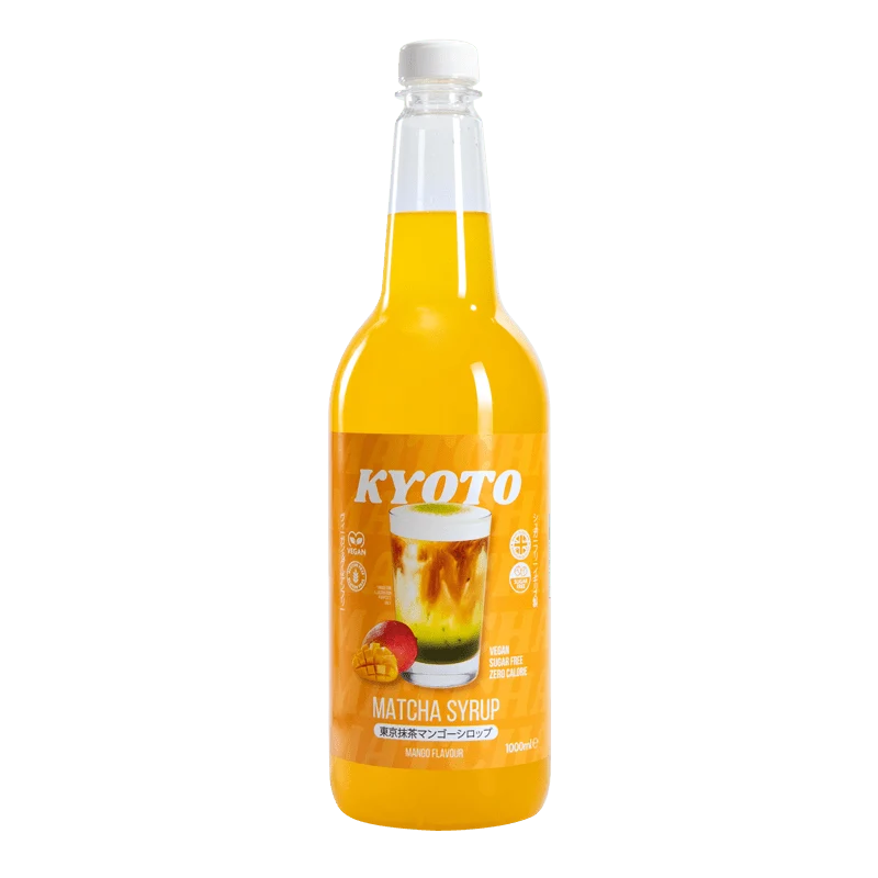 Kyoto Mango Matcha Sirup - Lavkalorie Sukkerfri - 1 Liter