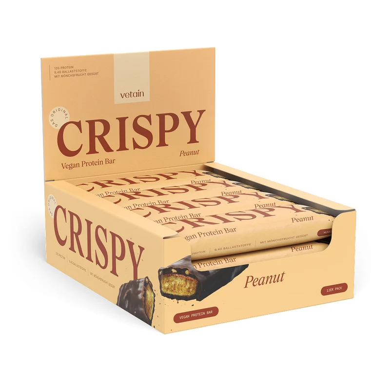 CRISPY veganer Proteinriegel - 12er Pack