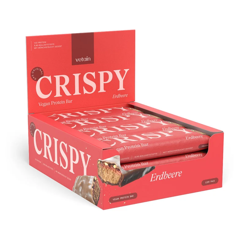 CRISPY veganer Proteinriegel - 12er Pack
