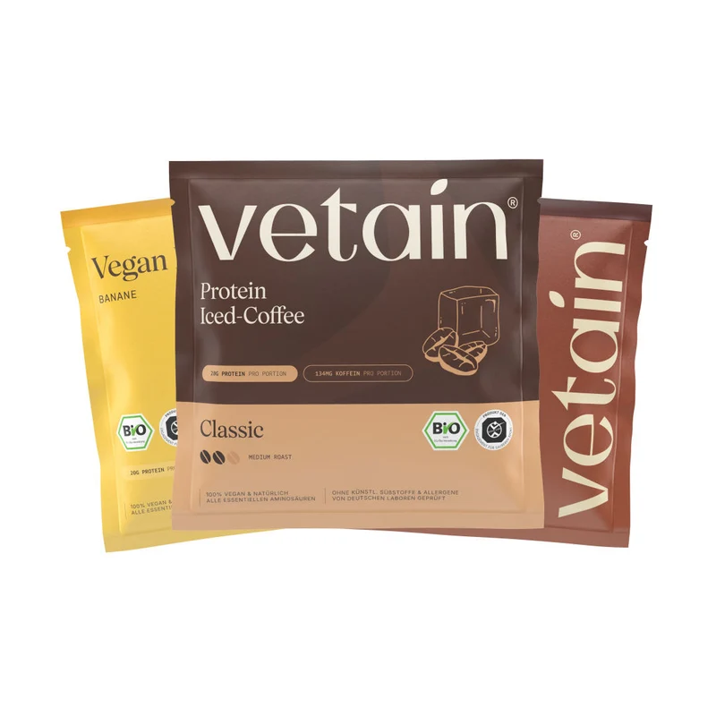 Gratis Vegan-Protein-Probierpaket (Coffee, Banane, Haselnuss)