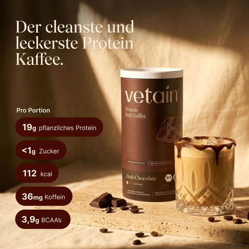 Vegan Protein Iced-Coffee Dark Chocolate (540g/BIO)
