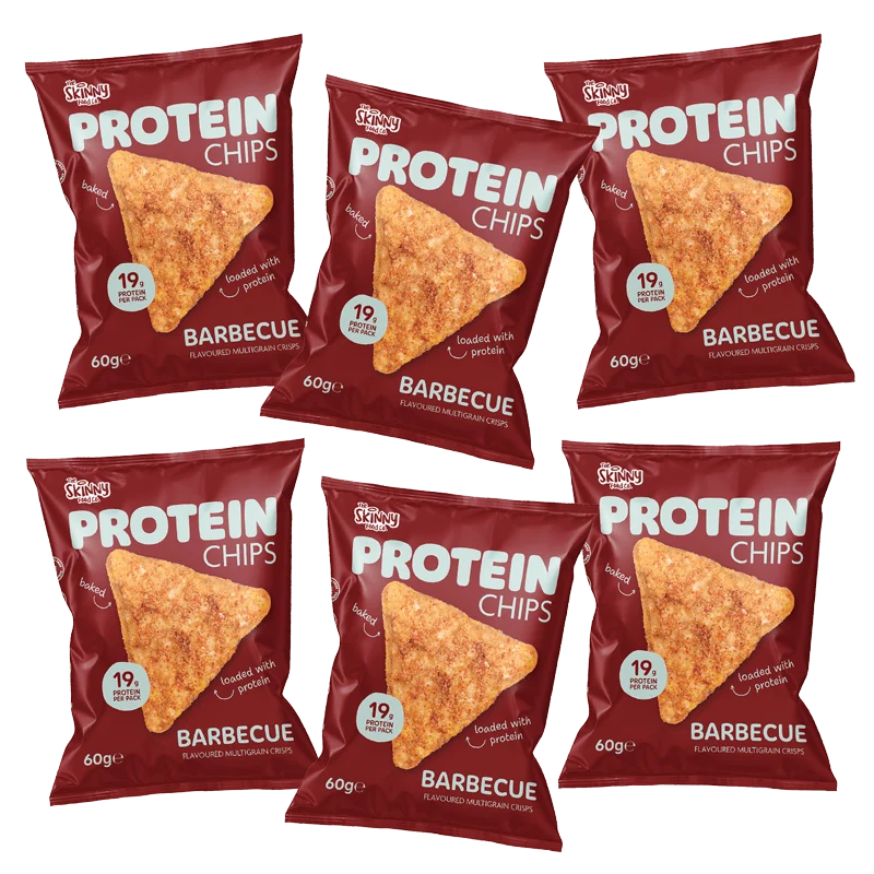 Skinny Protein Chips BBQ Flavor Multibuy 6 x 60 g (19 g protein pr. pakke)