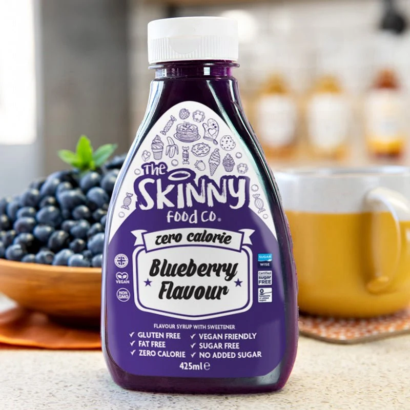 Blåbærsirup - Zero Calorie Sukkerfri Skinny Sirup - 425ml