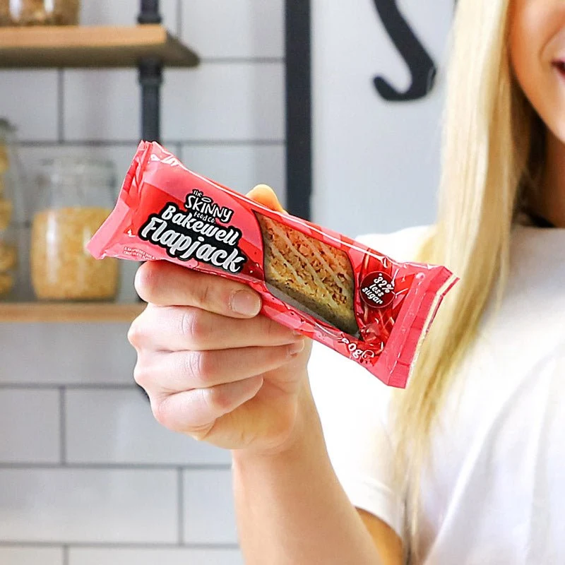 Skinny Food Co. Lavsukkerprotein Flapjacks 80g Æske x 12 (2 Smagsvarianter)