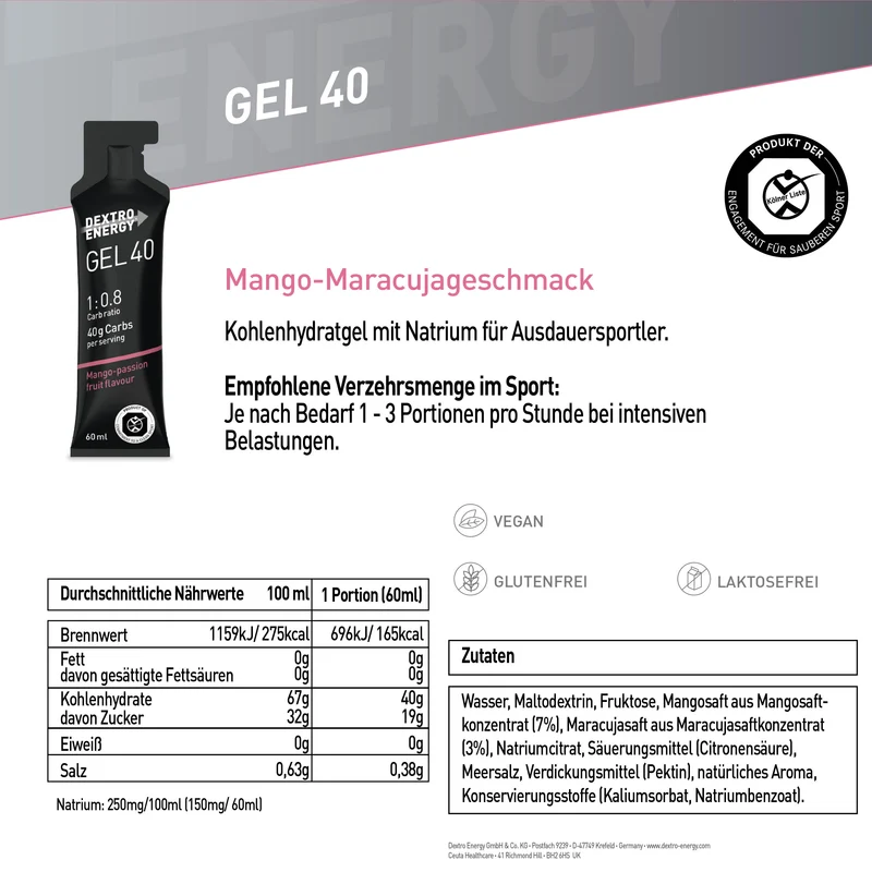 Gel 40 Mango-passion fruit