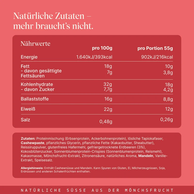 CRISPY veganer Proteinriegel - Erdbeere (12er Pack)