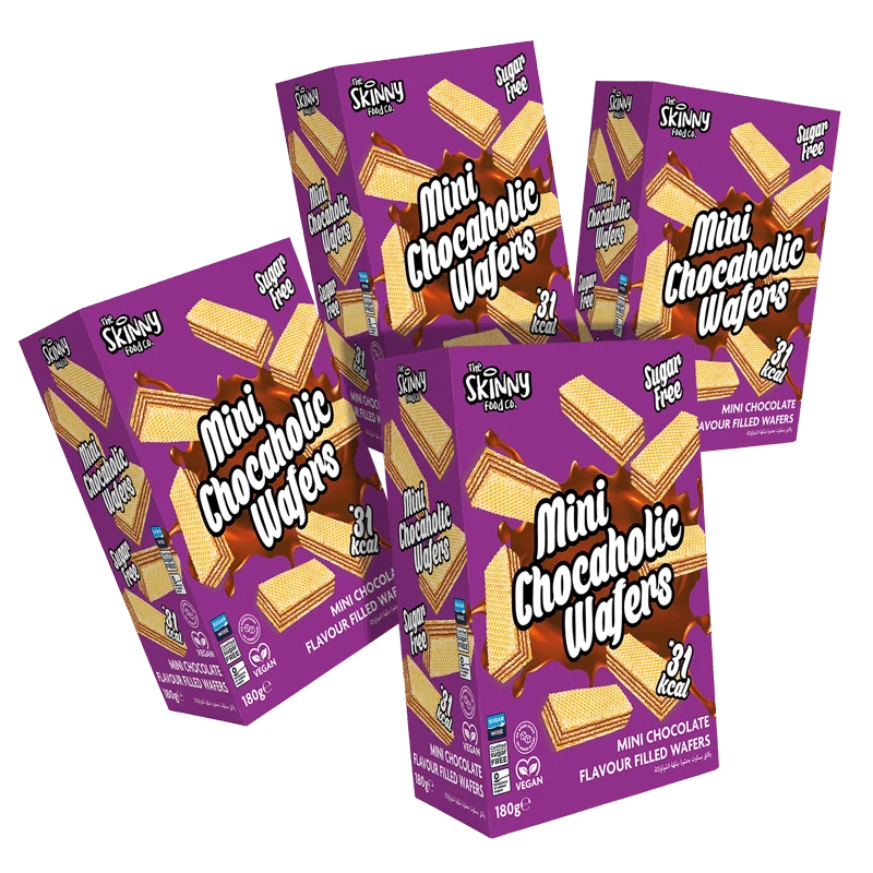 Skinny Mini Chocaholic Wafers 180g x 4 æske bundt