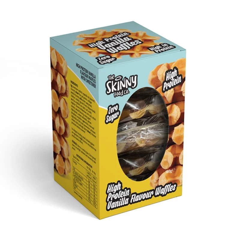 Fettarme, proteinreiche, zuckerfreie Vanillewaffeln 30 g x 6 - 6 g Protein pro Portion