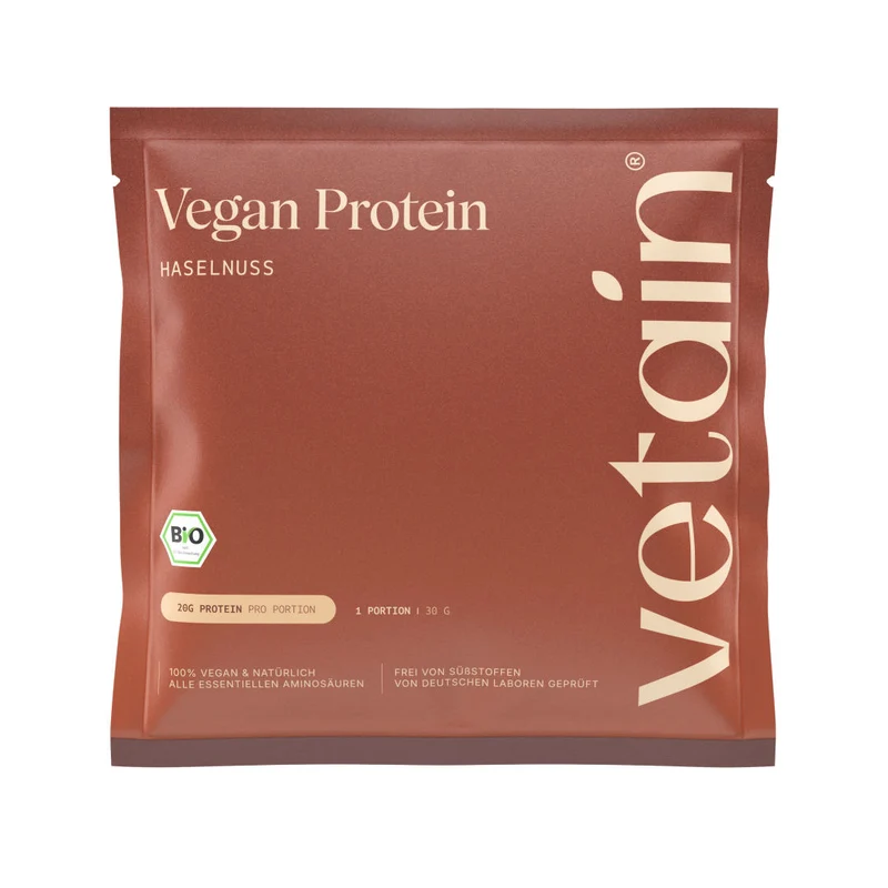 Gratis Vegan Protein Probe (Haselnuss, Banane, Zimt oder Neutral)
