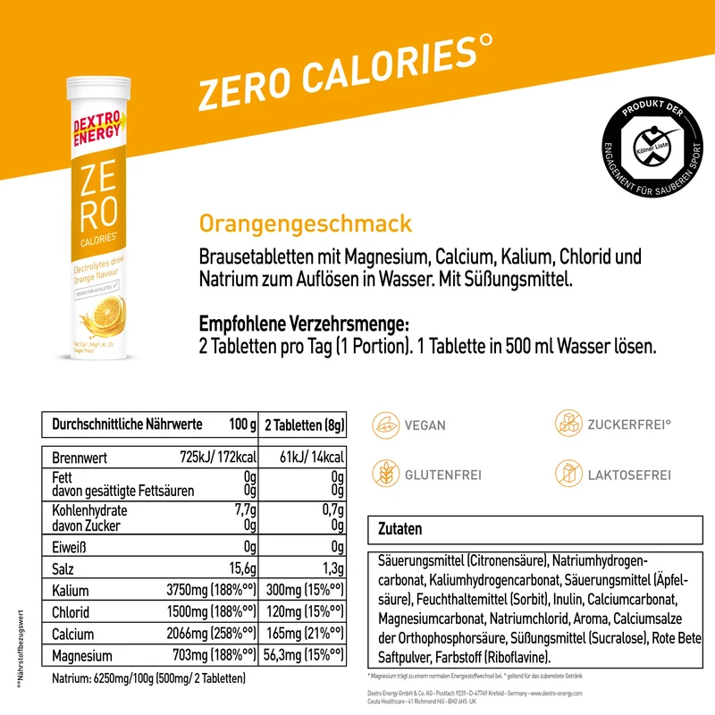 Zero Calories° Orange