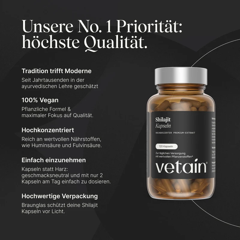 Shilajit - hochdosiert (120 Kapseln)