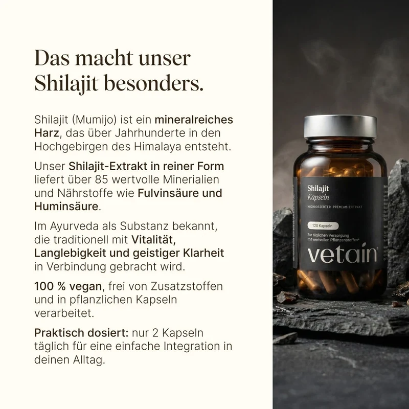 Shilajit - hochdosiert (120 Kapseln)