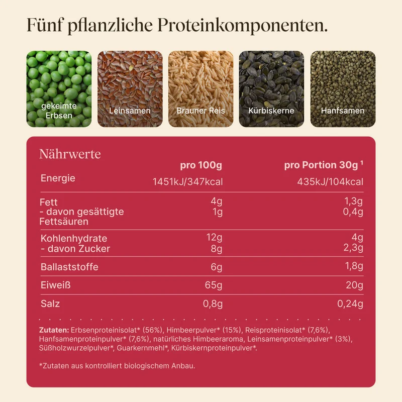Vegan Protein Himbeere (540g/BIO)