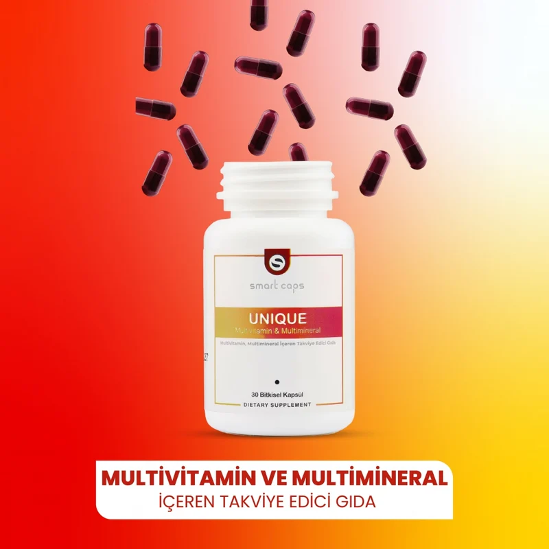 Smart Caps Unique - Multivitamine/Multimineraal, Gingseng en Q10 (30 capsules)