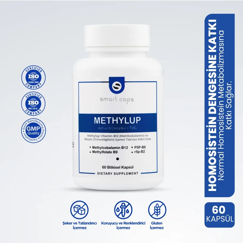 Actieve Vitamine B Complex en TMG (60 Vegetarische Capsules)