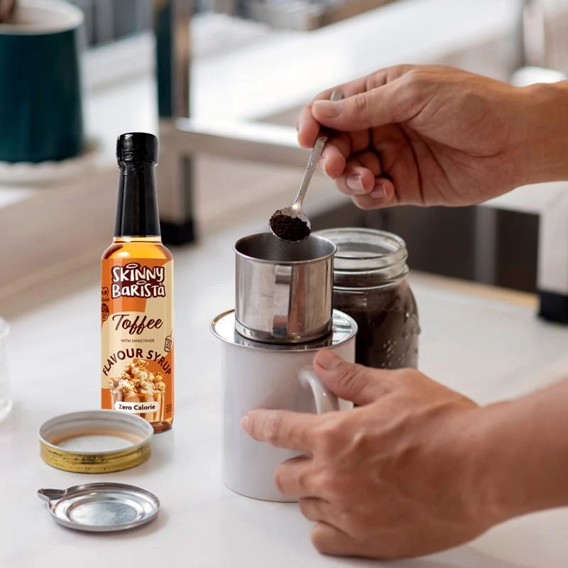 Skinny Barista Sirup mit Toffee-Geschmack – Kalorienfreier, zuckerfreier Skinny-Kaffeesirup – 250 ml – LIMITIERTE EDITION