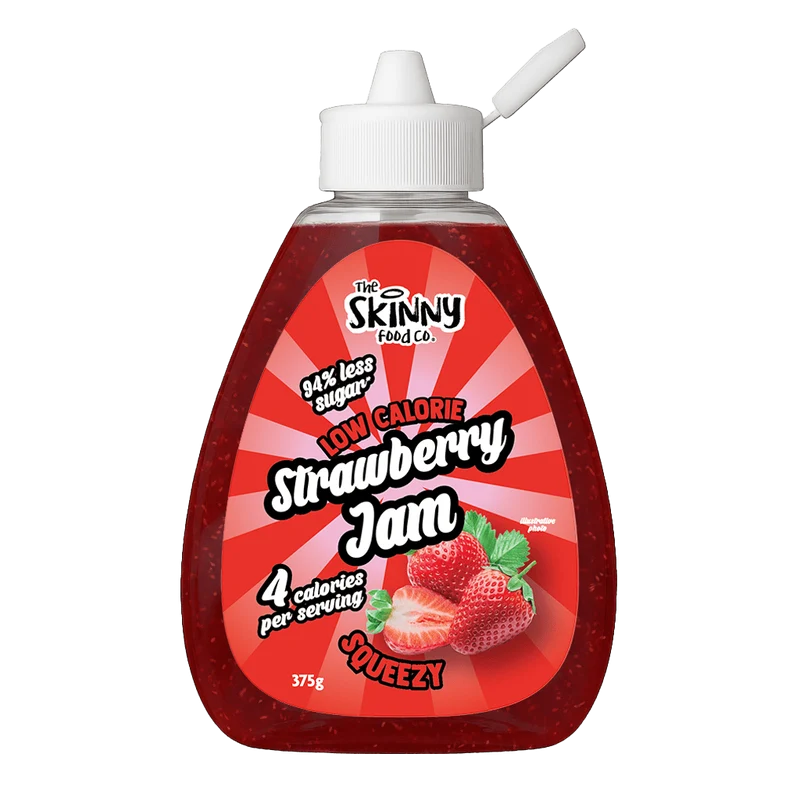 Skinny Squeezy Erdbeermarmelade mit wenig Zucker – 375 g