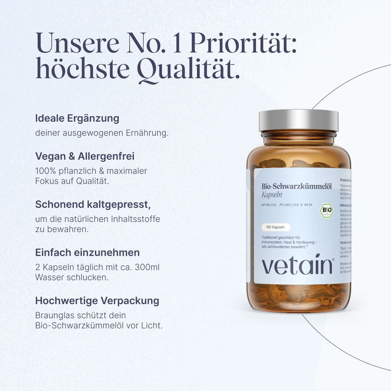 Bio-Schwarzkümmelöl (180 Kapseln)