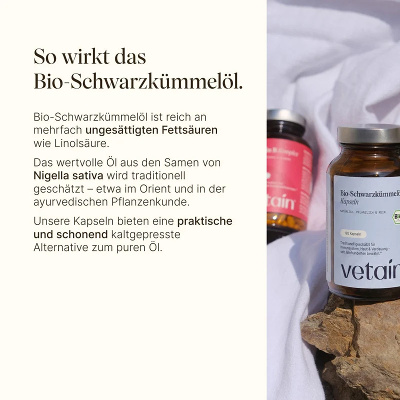 Bio-Schwarzkümmelöl (180 Kapseln)