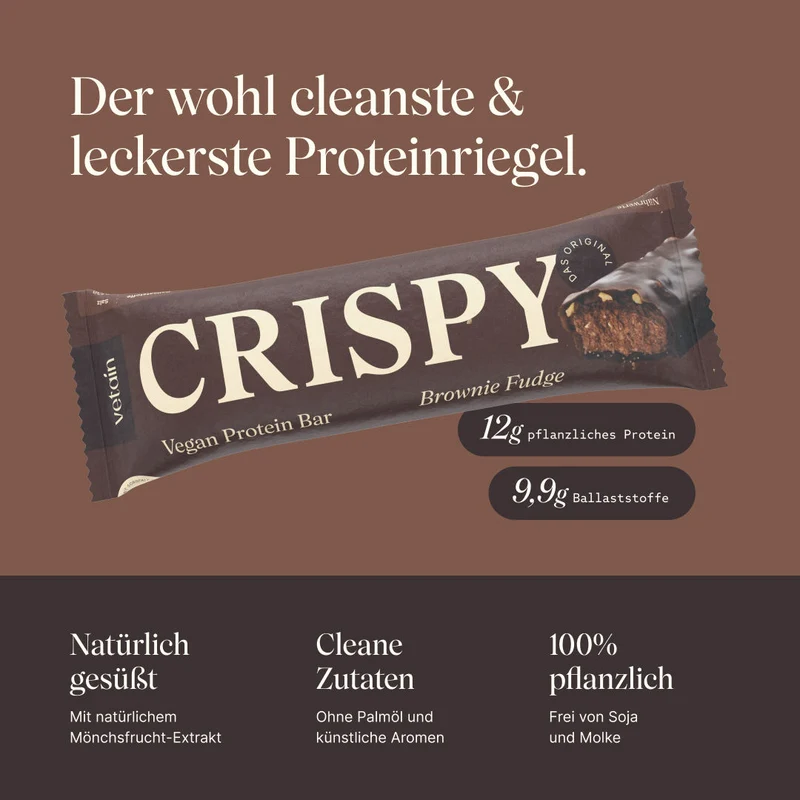 CRISPY Vegan Protein Bar - Brownie Fudge