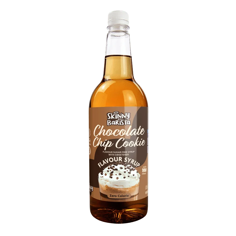 Skinny Barista Chocolate Chip Cookie Flavor Sirup - Sukkerfri Skinny Coffee Sirup - 1 liter (Limited Edition)