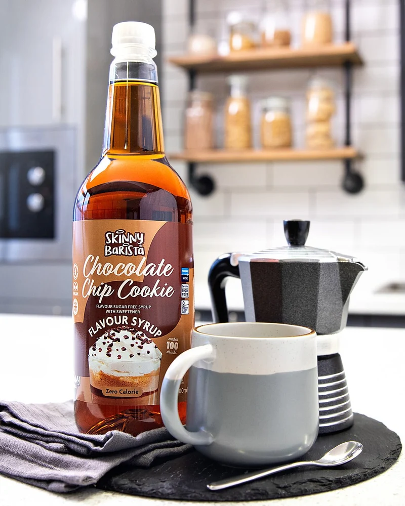 Skinny Barista Chocolate Chip Cookie Flavor Sirup - Sukkerfri Skinny Coffee Sirup - 1 liter (Limited Edition)