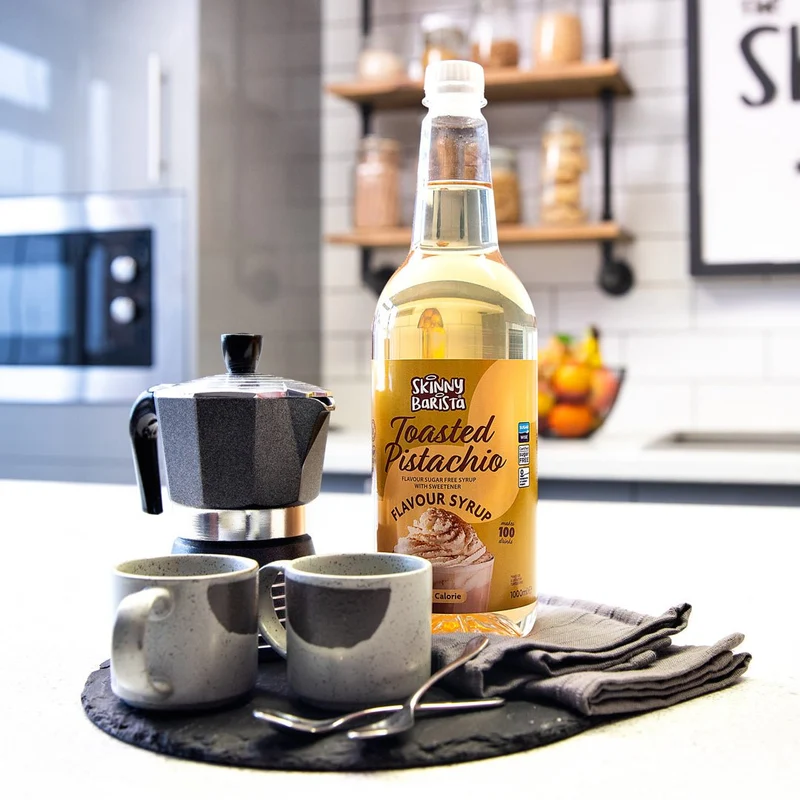Skinny Barista Ristet Pistaciesirup - Kaloriefri Skinny Kaffe - 1 Liter (Begrænset Oplag)