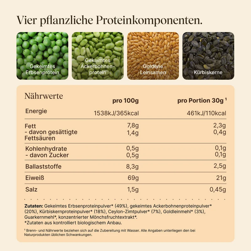 Vegan Protein Zimt (540g/BIO)