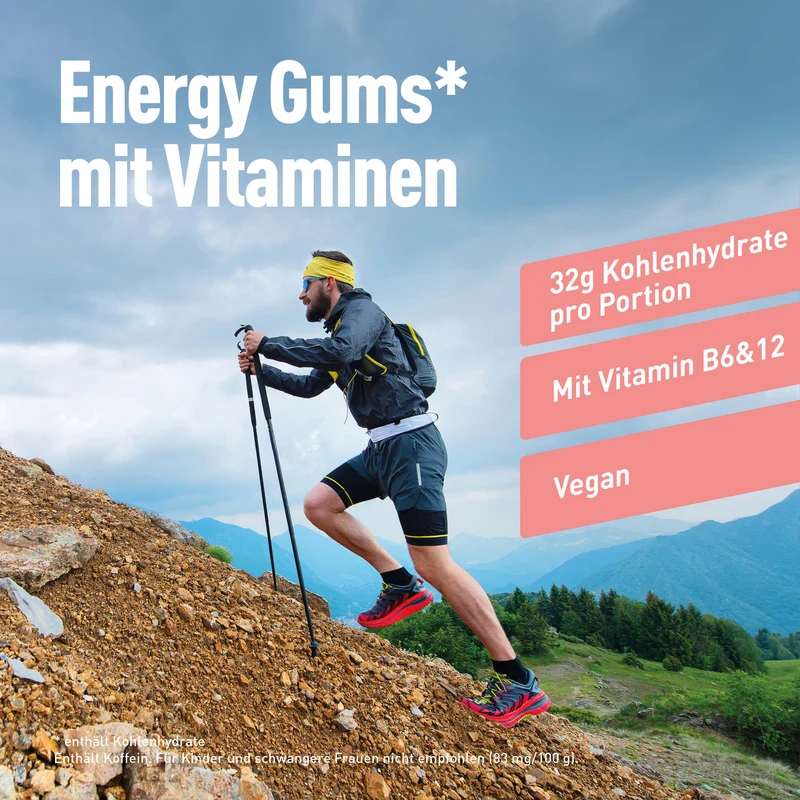 Energy Gums* Strawberry-rhubarb + vitamins