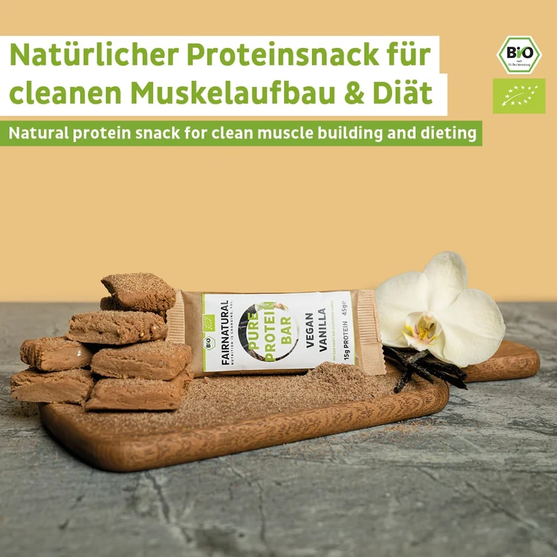 Organic Vegan Protein Bar Vanilla Single Bar
